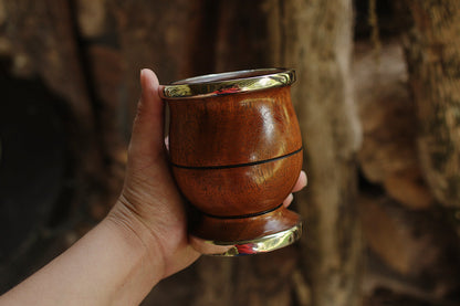 Mate de Algarrobo y Alpaca con Bombilla