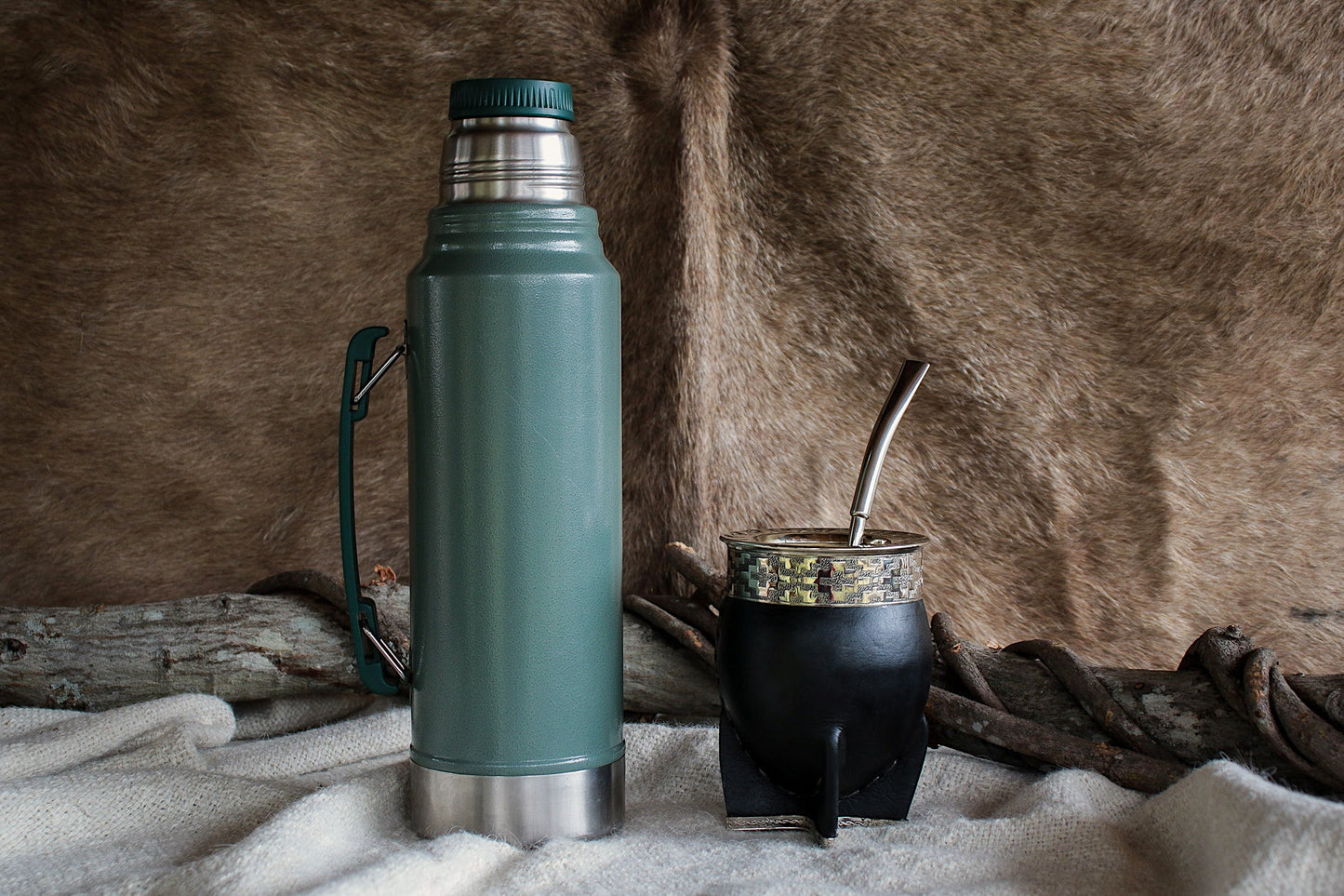 Imperial Cuero y Alpaca con Bombilla