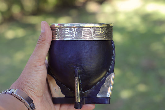 Mate Imperial Cuero y Bombilla Alpaca