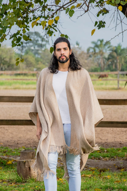 Ruana Hombre "Cafayate" Hilos de Llama