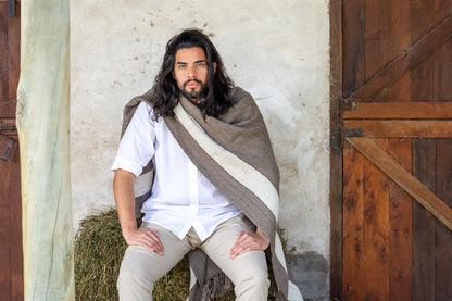 Poncho "Malargüe" Hilos de Llama