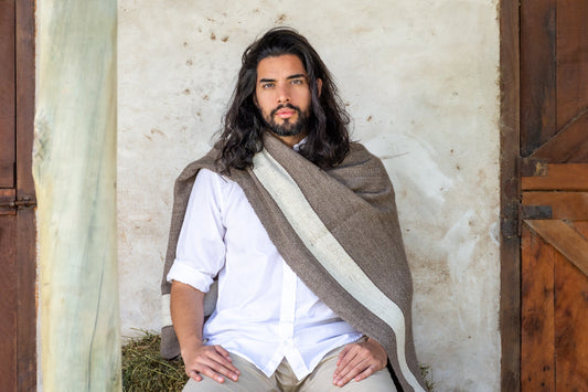 Poncho "Malargüe" Hilos de Llama
